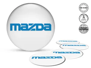 Mazda Decalcomania Cerchio Ruota Stile Adesivi Resina Pregiati
